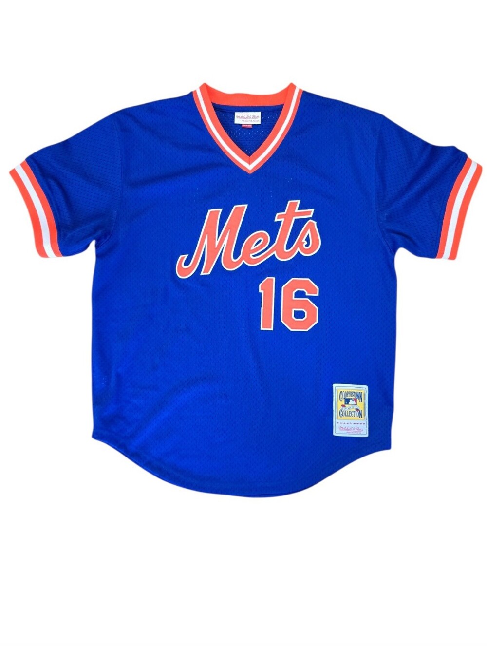 Mitchell & Ness Cooperstown NY Mets Dwight Goodens #16 Baseball Jersey Sz Med